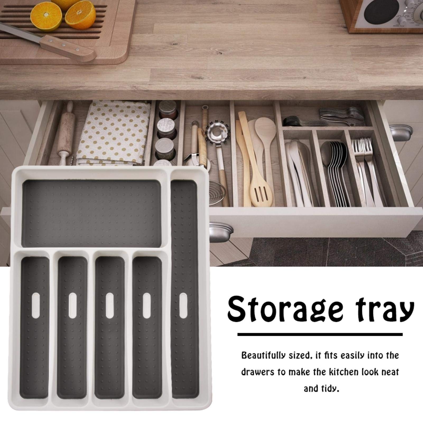 Amazon｜カトラリートレー カトラリー収納 キッチン引き出し スライド